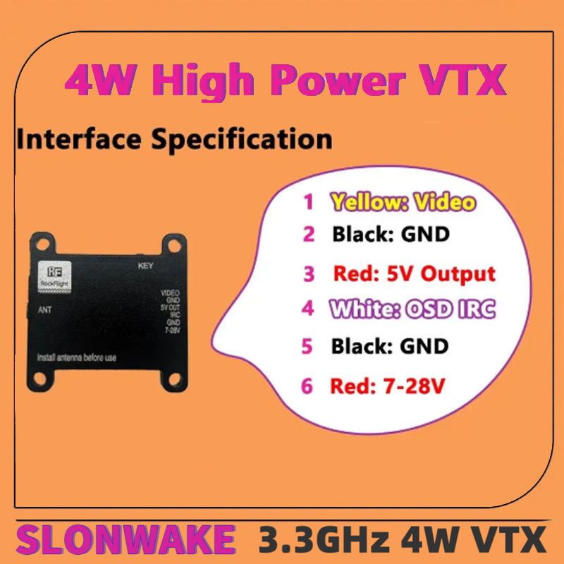 SLONWAKE FPV 3.3G 16CH 4000mW  – обзор и цена Drone Frame