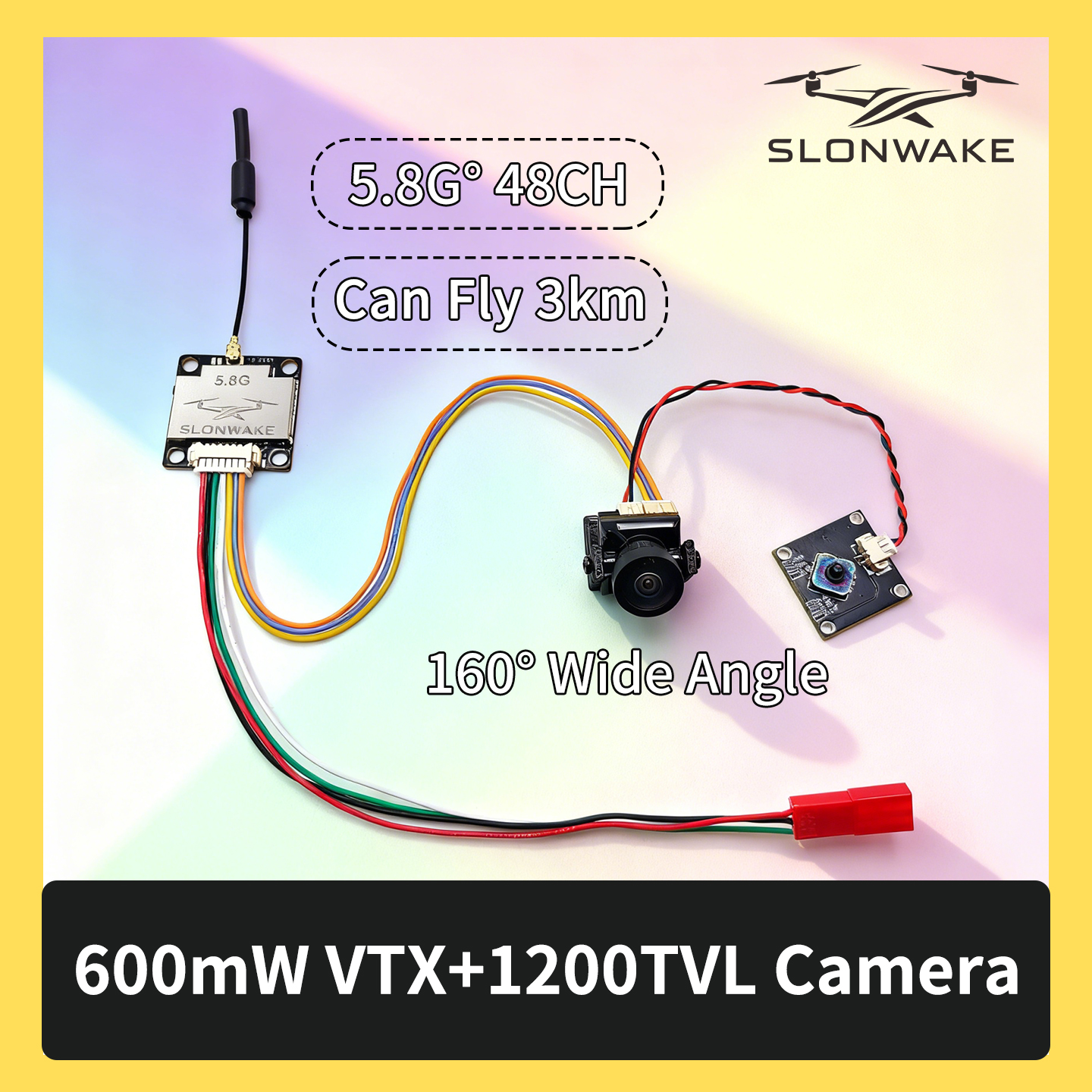SLONWAKE 5.8G 600mW 7-24V FPV  – обзор и цена Drone Frame