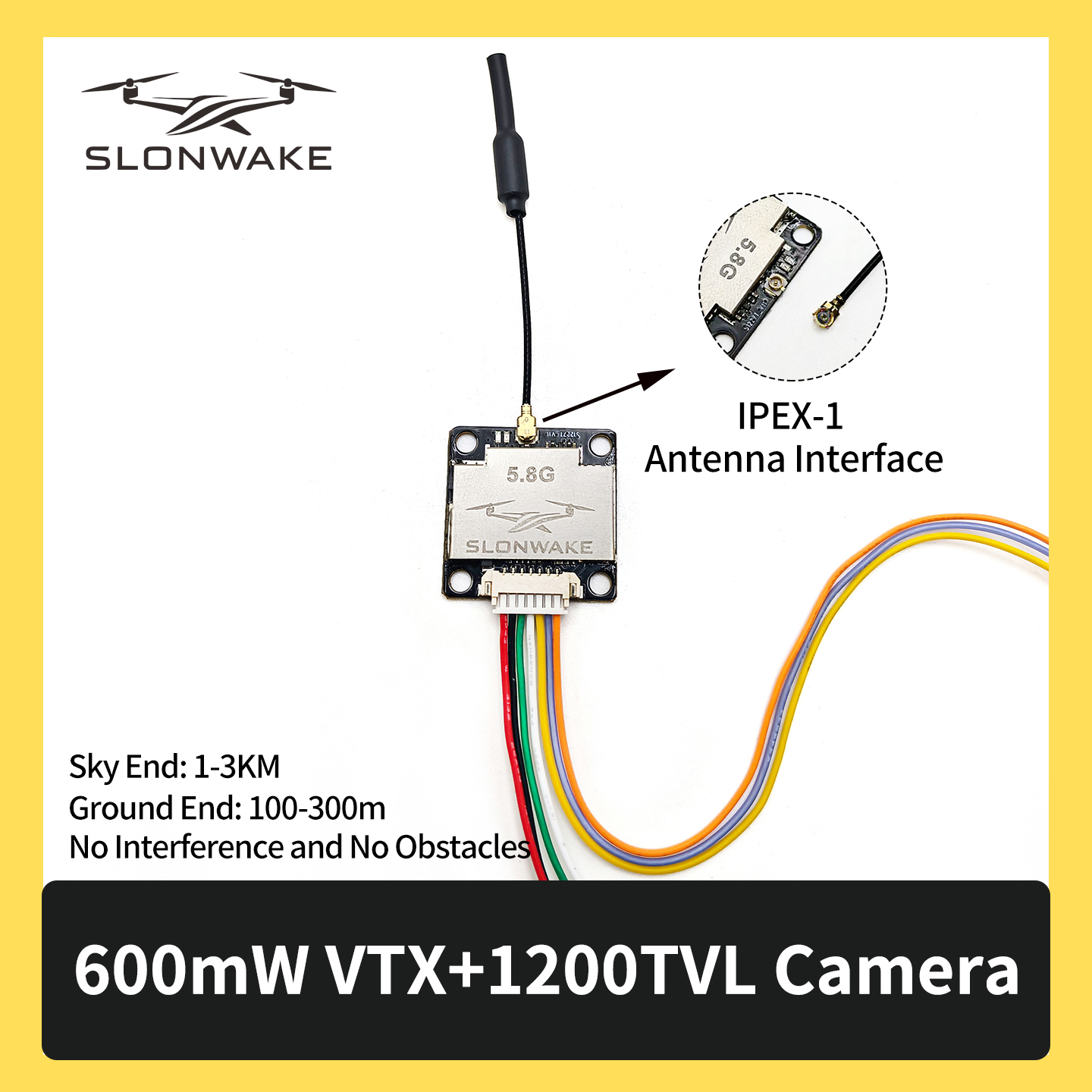 SLONWAKE 5.8G 600mW 7-24V FPV  – обзор и цена Drone Frame