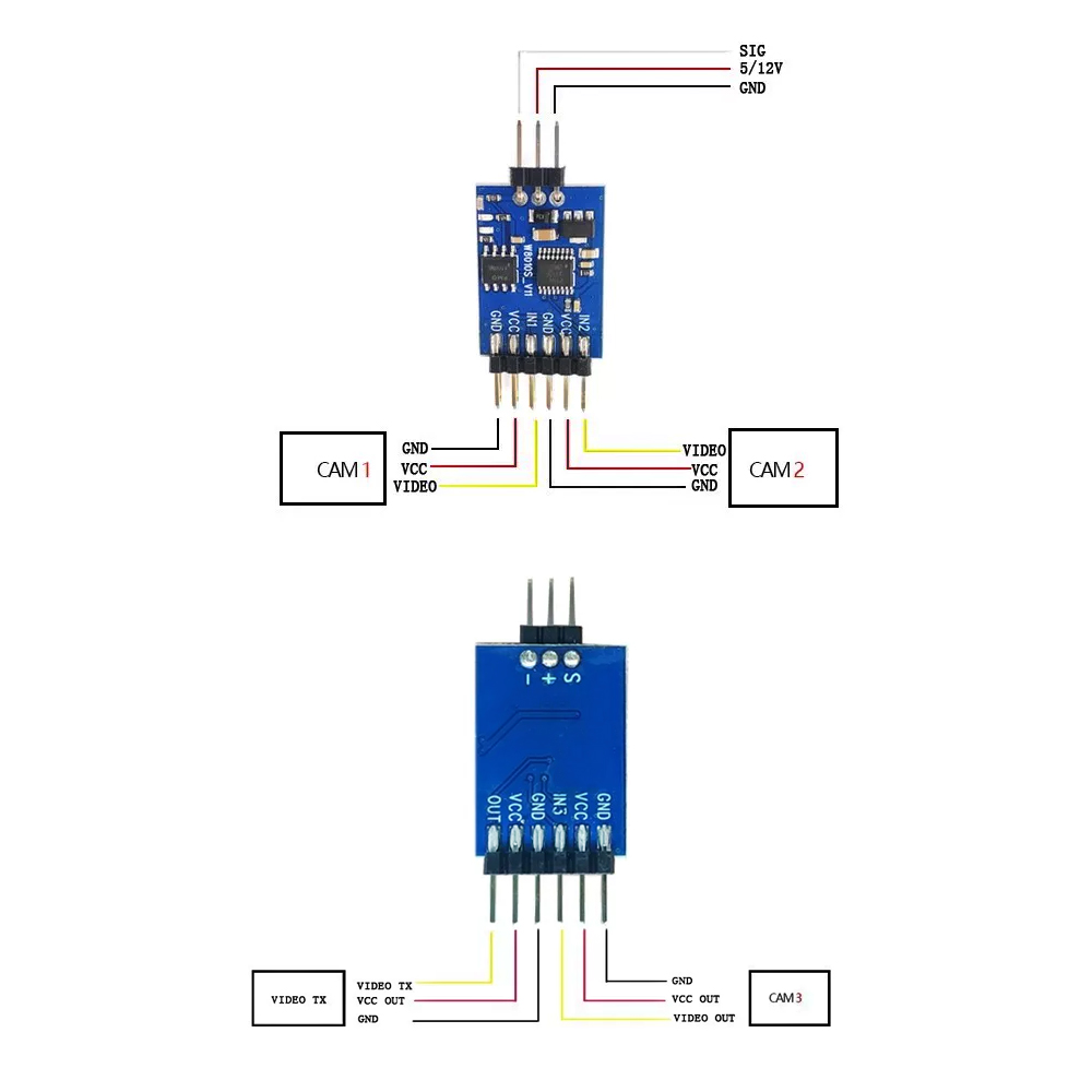 5.8G 3 Channel Video Switcher  – обзор и цена Drone Camera