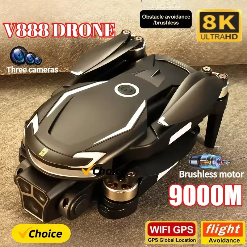 New V888 Drone 8K GPS Triple C – обзор и цена Drone Gps Mount
