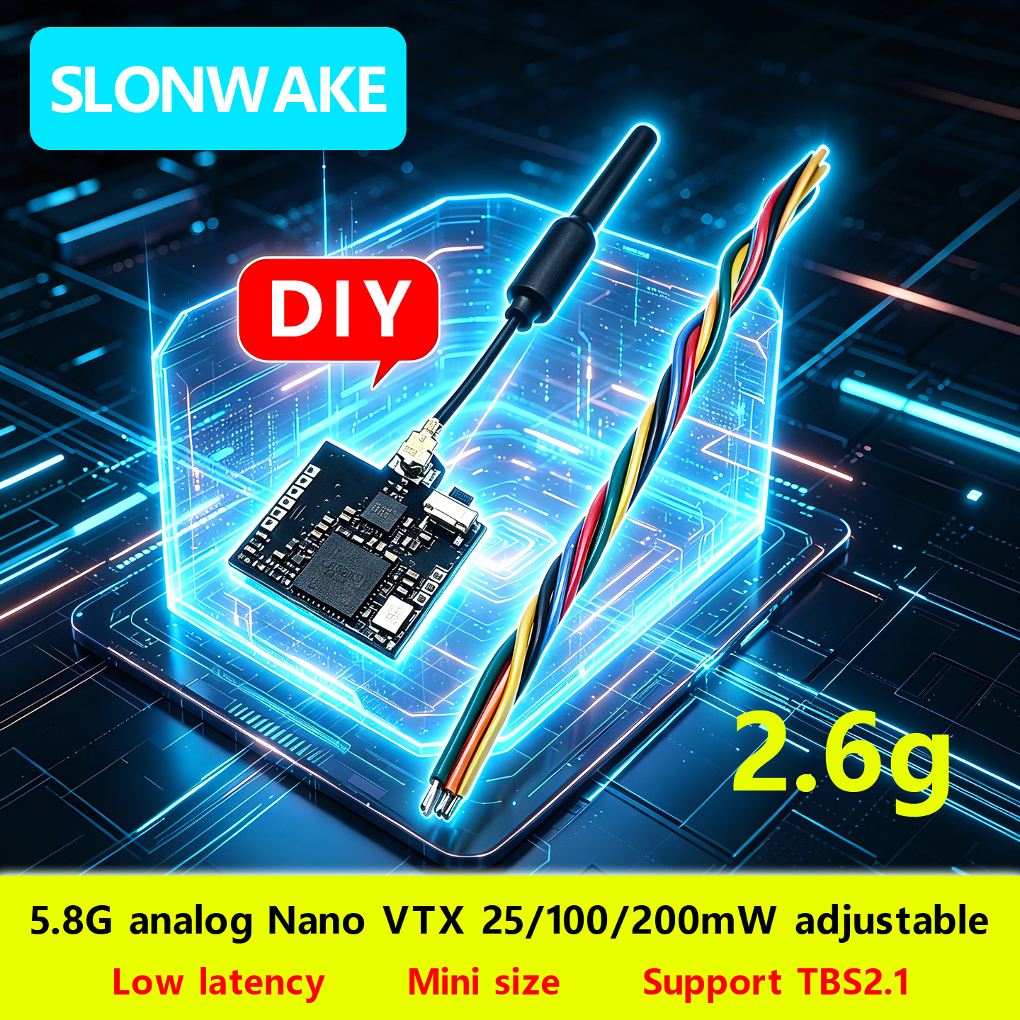 SLONWAKE Nano 5.8G 48CH 200mW  – обзор и цена Drone Frame