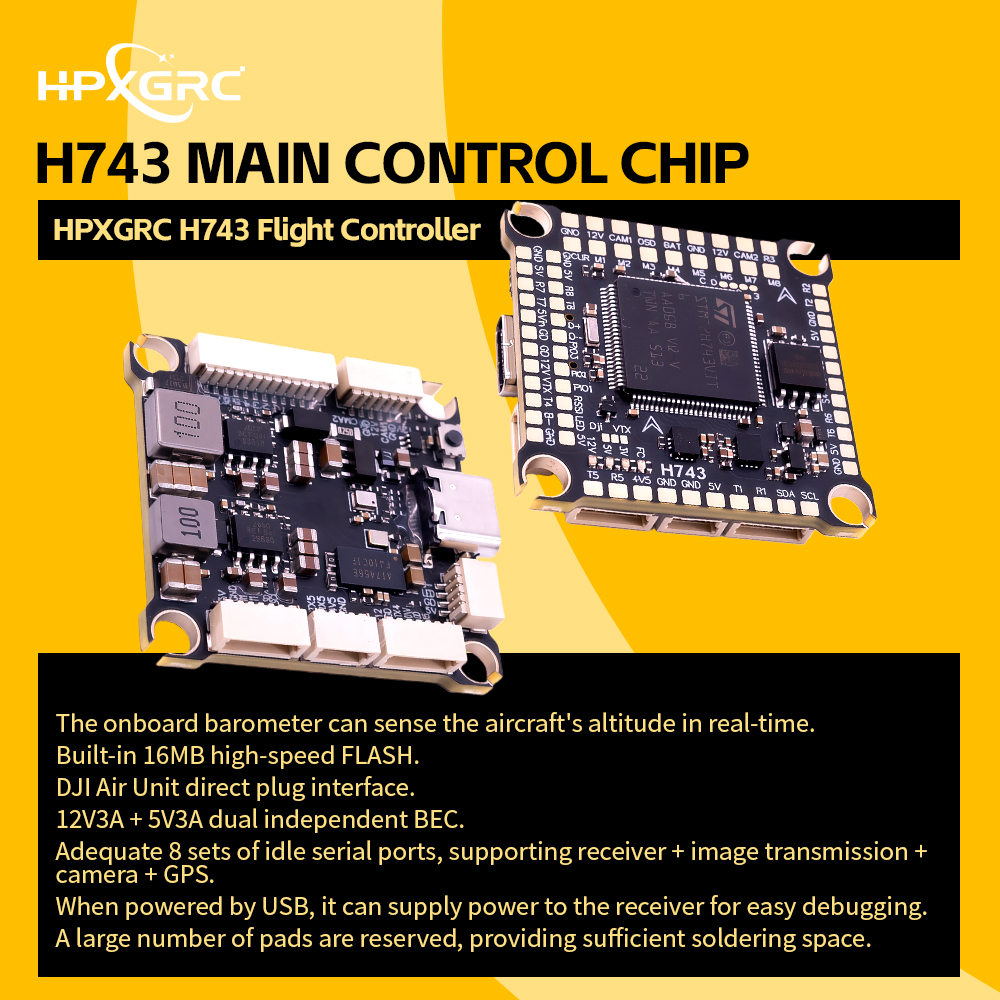 HPXGRC H743 Flight Controller  – обзор и цена Drone Power Distribution Board